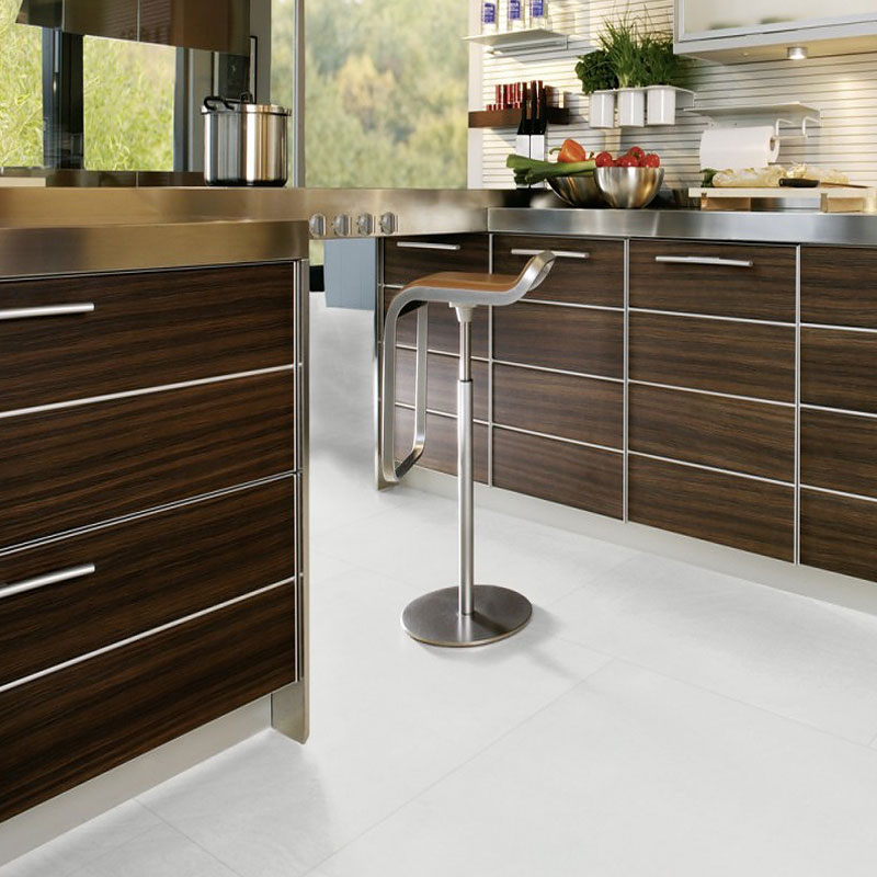 Кварц виниловый ламинат Wineo 800 Tile DB00102-1 XXL Solid White Плитка белая сплошная