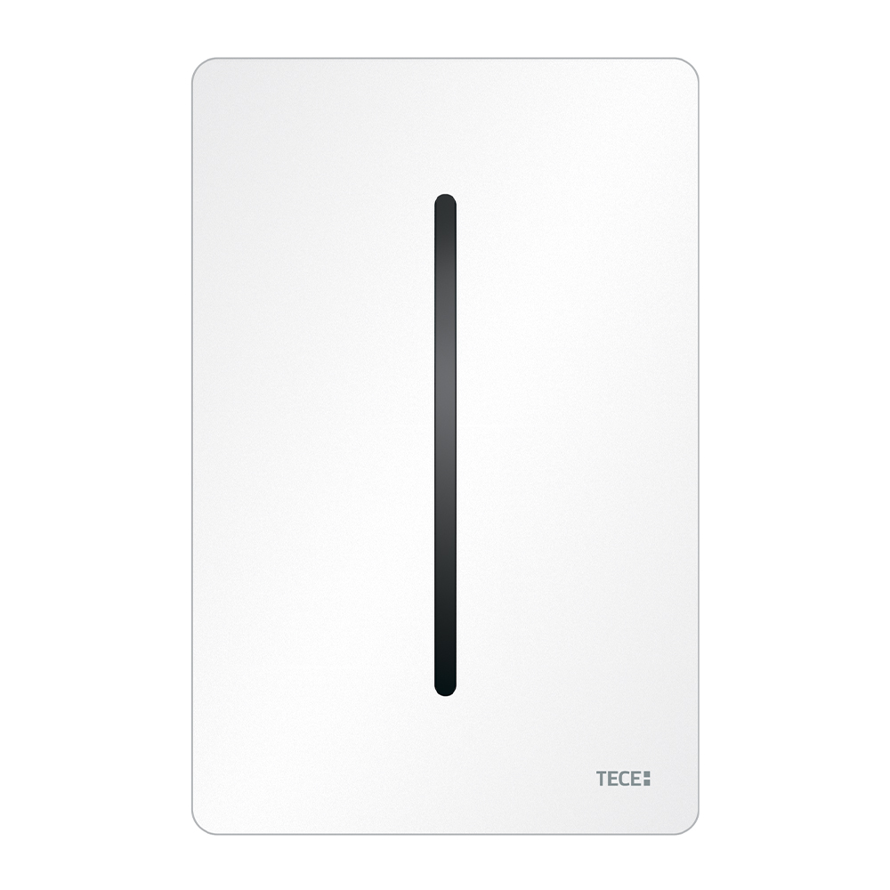 Металлическая панель смыва TECEfilo-Solid ИК-сенсор (220/12 V) белая матовая, 150 x 98 x 6 мм