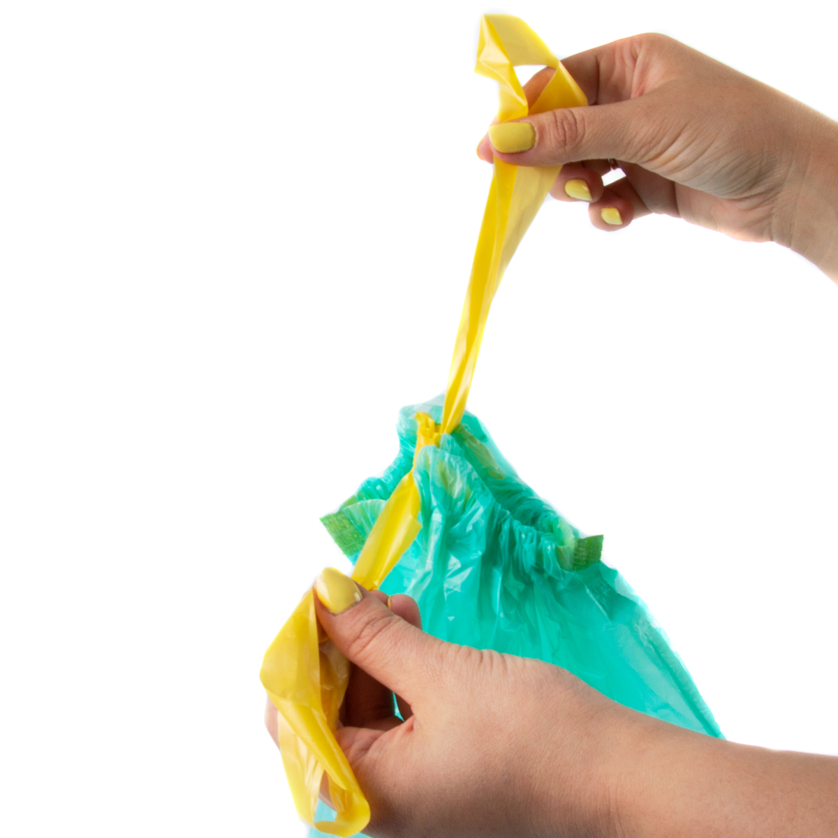 Пакеты для мусора биоразлагаемые с завязками "prestige" 35 л, рулон 15 шт. (зеленые) 13 мкм (1/25)