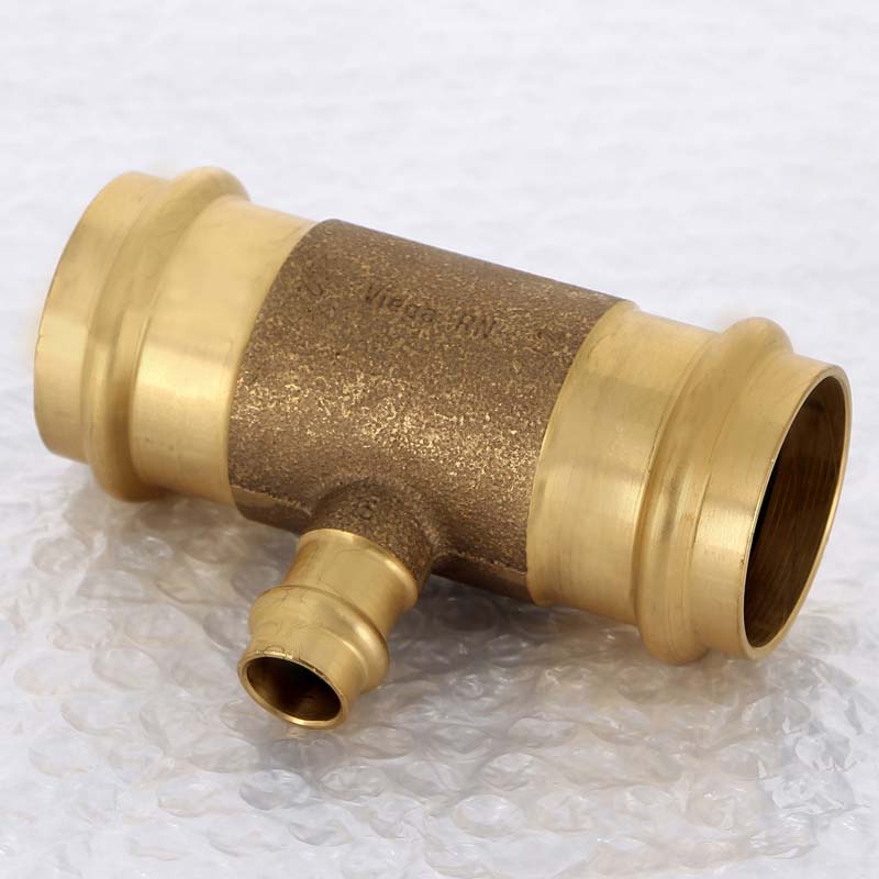 Тройник пресс 42x15x42 бронза Sanpress VIEGA