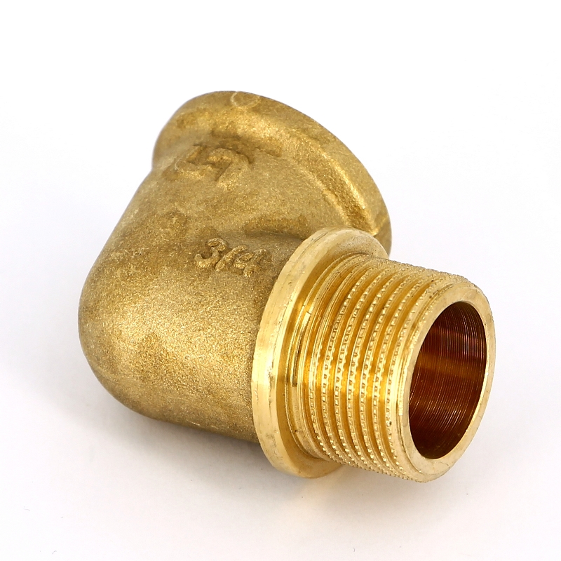 Колено резьбовое ВН 3/4" x 3/4" с упором, латунь UNI-FITT