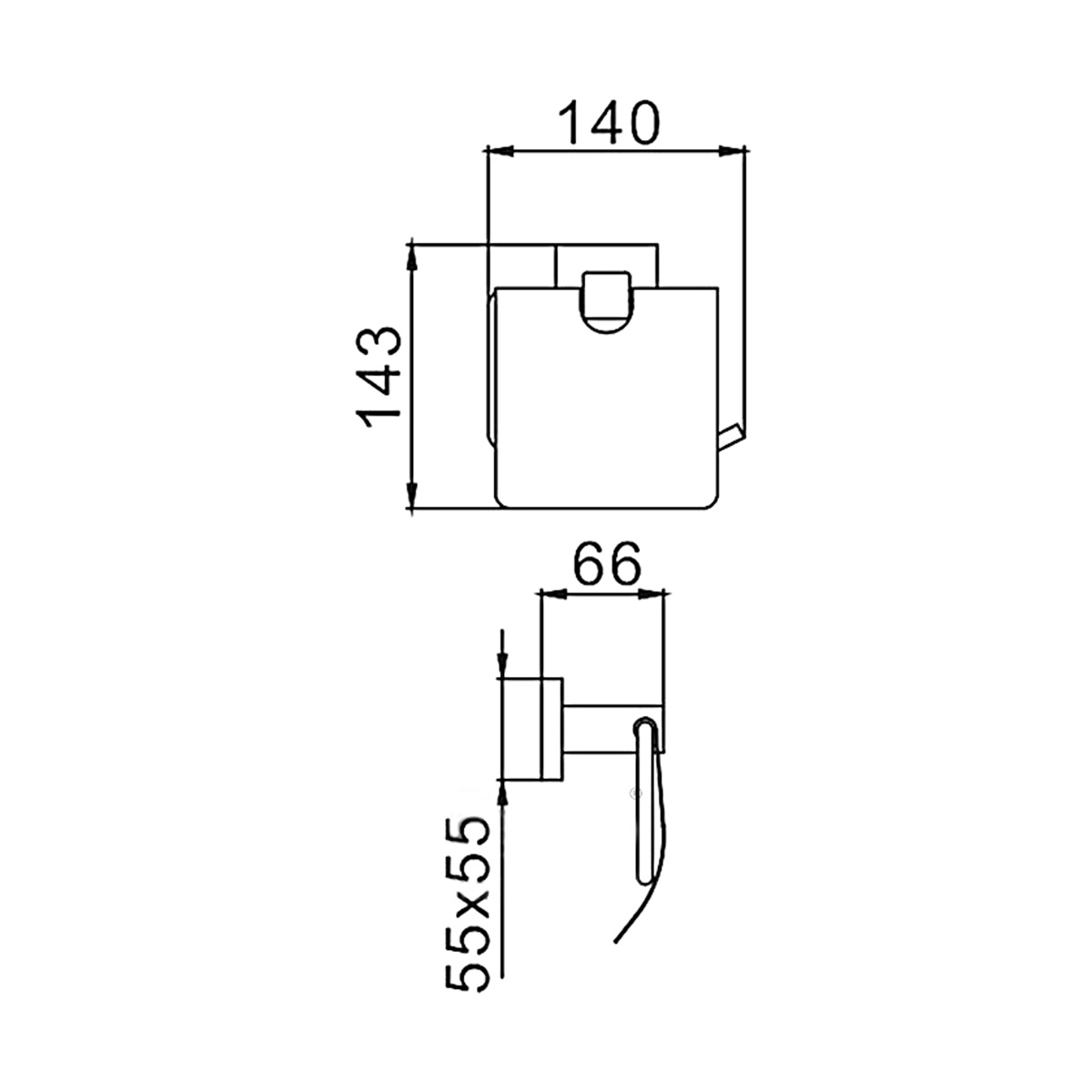 Держатель для туал. бумаги f30303 (нерж.сталь), сатин (1/20/40) "frap"