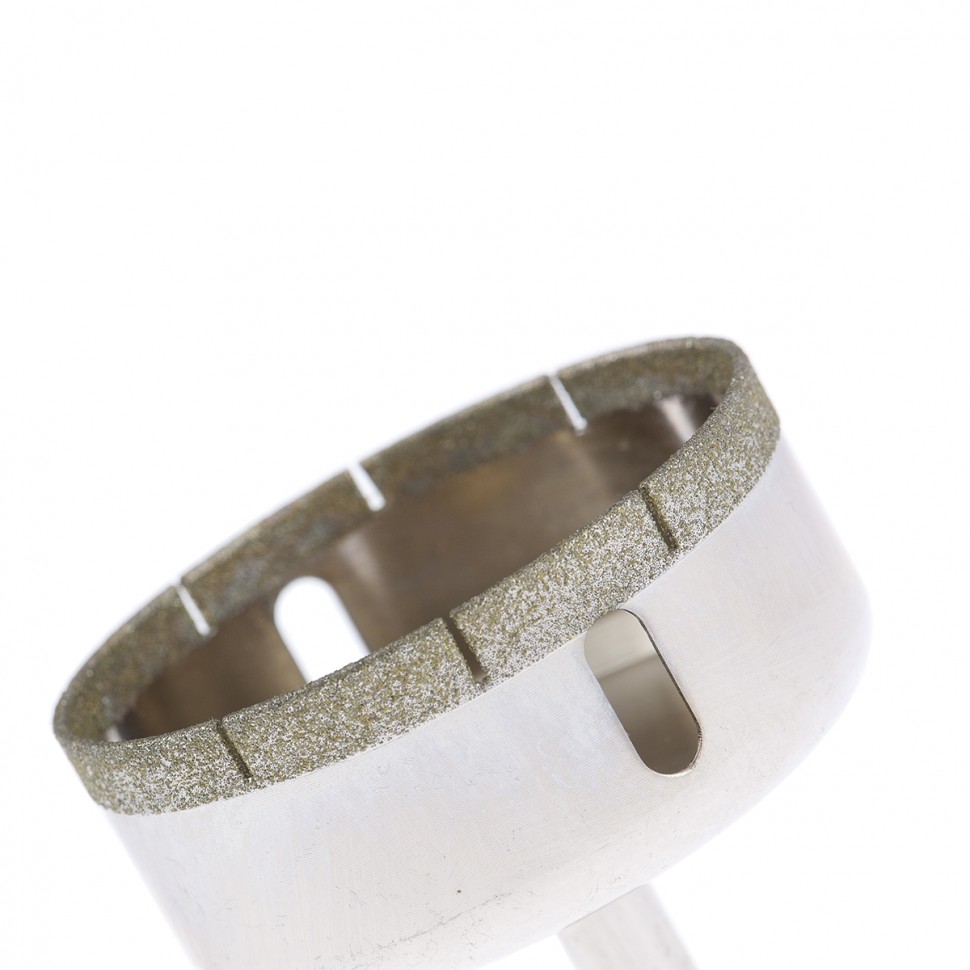 Сверло по стеклу и керамической плитке, 68 х 55 мм, цилиндрический хвостовик Сибртех (726687)