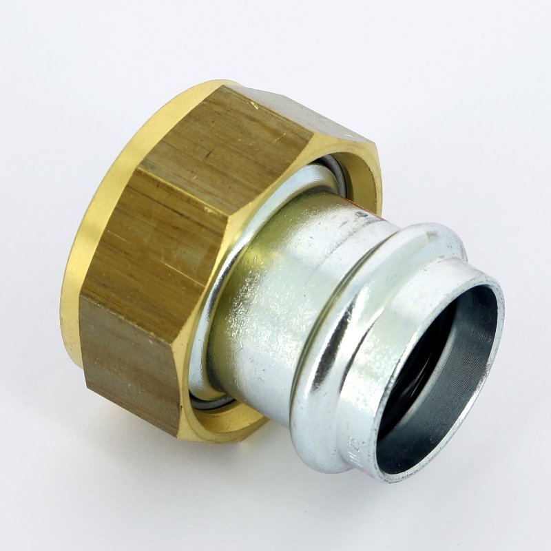 Американка пресс-В 28x1"1/4 с плоской прокладкой нелегир. сталь Prestabo VIEGA