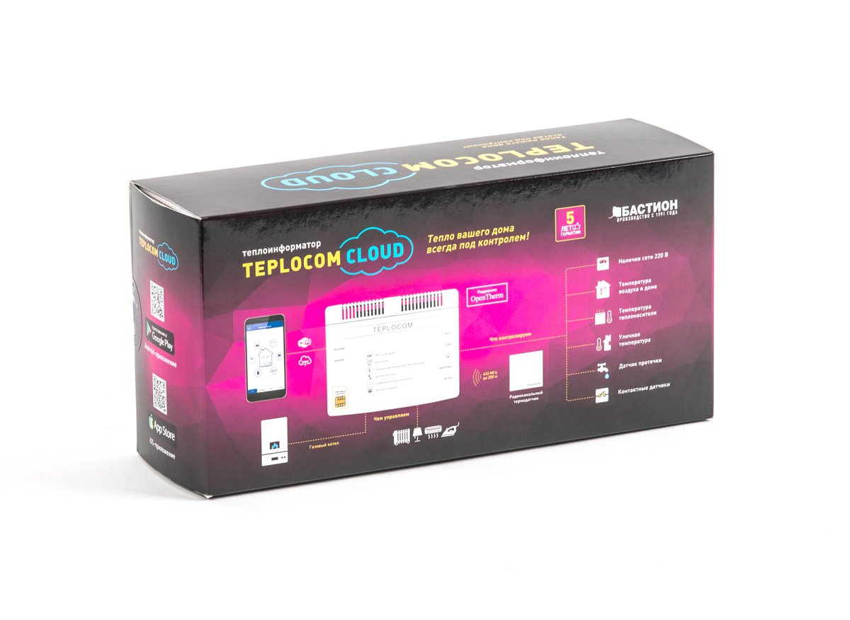 Теплоинформатор БАСТИОН Teplocom Cloud GSM + Wi-fi