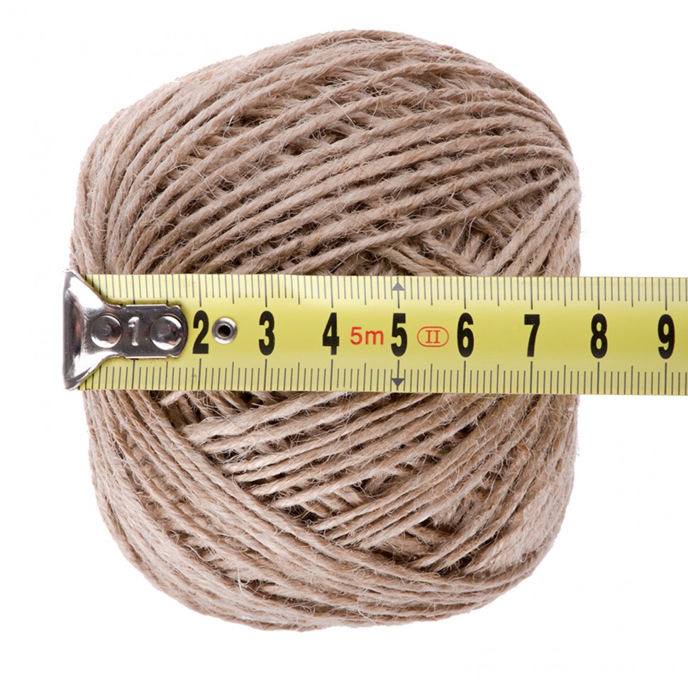 Шпагат джутовый, 1.5 мм, L 90 м, 4-ниточный, Сибртех (93877)
