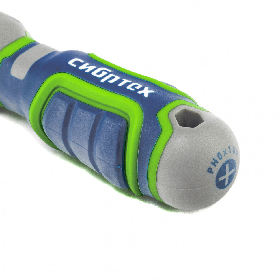 Отвертка PH0 х 100 мм, CrV, четырехкомпонентная рукоятка Сибртех (12271)