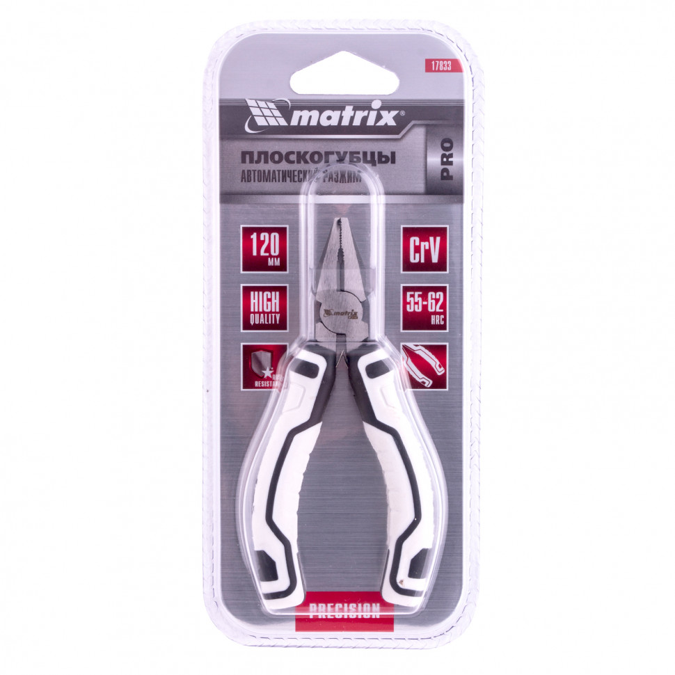 Плоскогубцы Mini, 120 мм, авторазжим, Pro Matrix (17833)