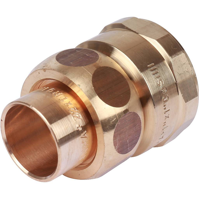 Американка (сгон) 22x1/2" ВР самоуплотняющаяся под пайку SANHA бронзовый 143402212
