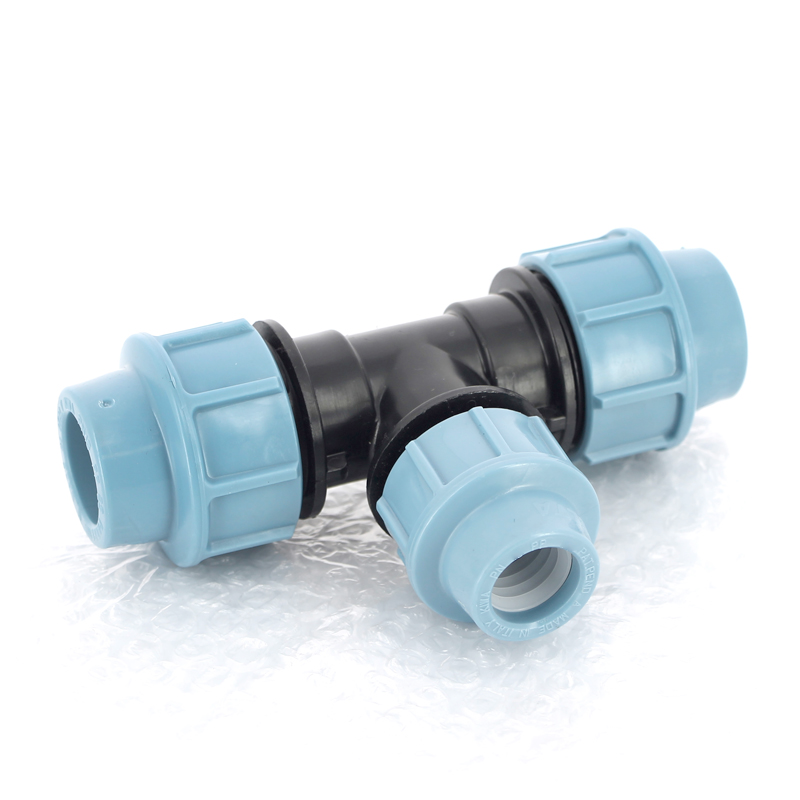 Тройник редукционный 32 х 25 х 32 мм под обжим для труб ПНД UNIDELTA