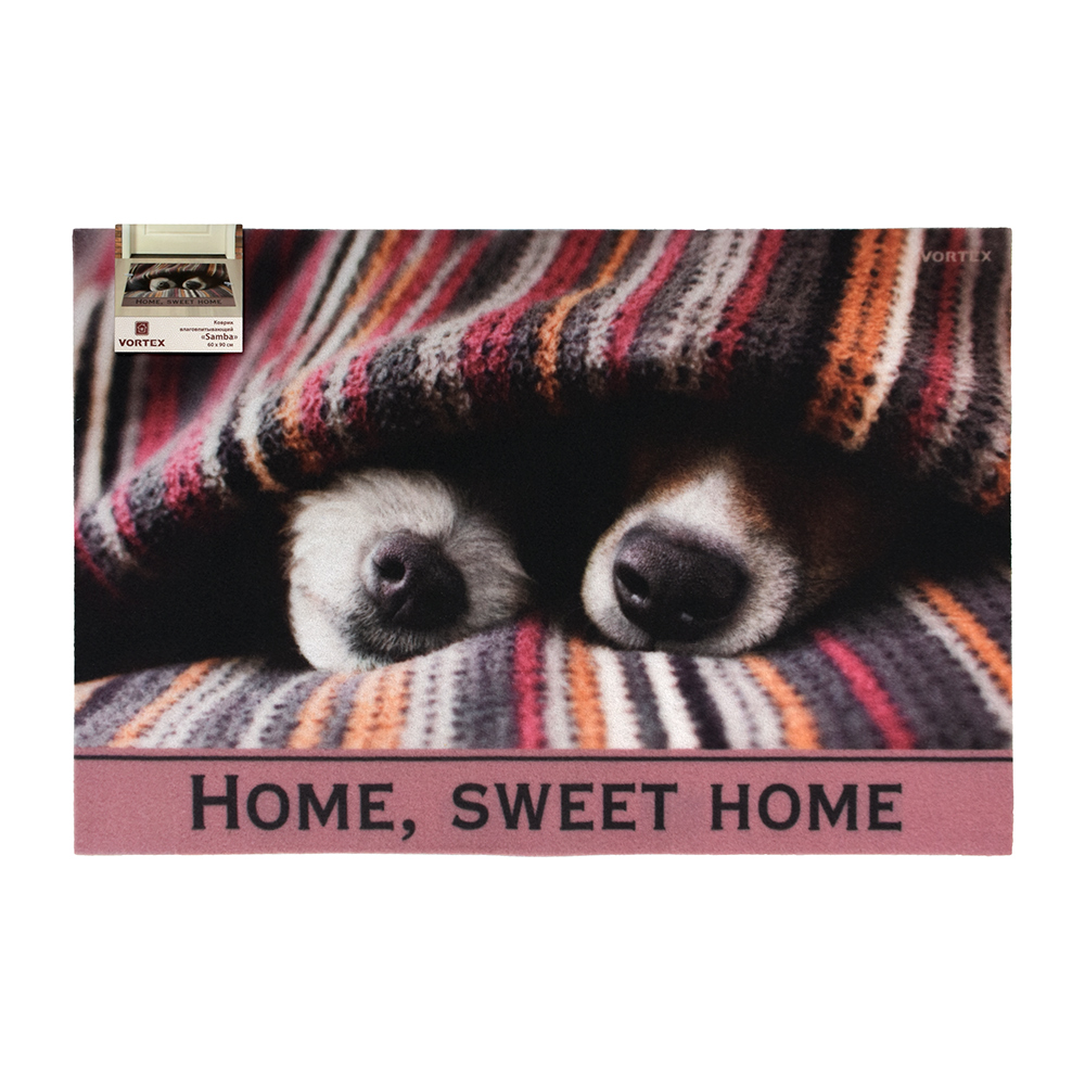 Коврик влаговпитывающий "samba" 60*90 см "собаки под пледом" (1/10) "vortex" 24222