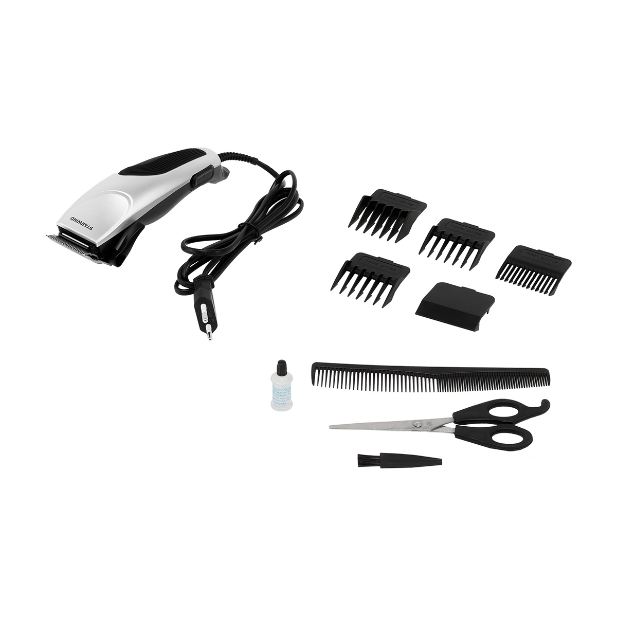 Машинка для стрижки волос shc 777  8 вт, 4 насадки (от сети) (1/12) "starwind"