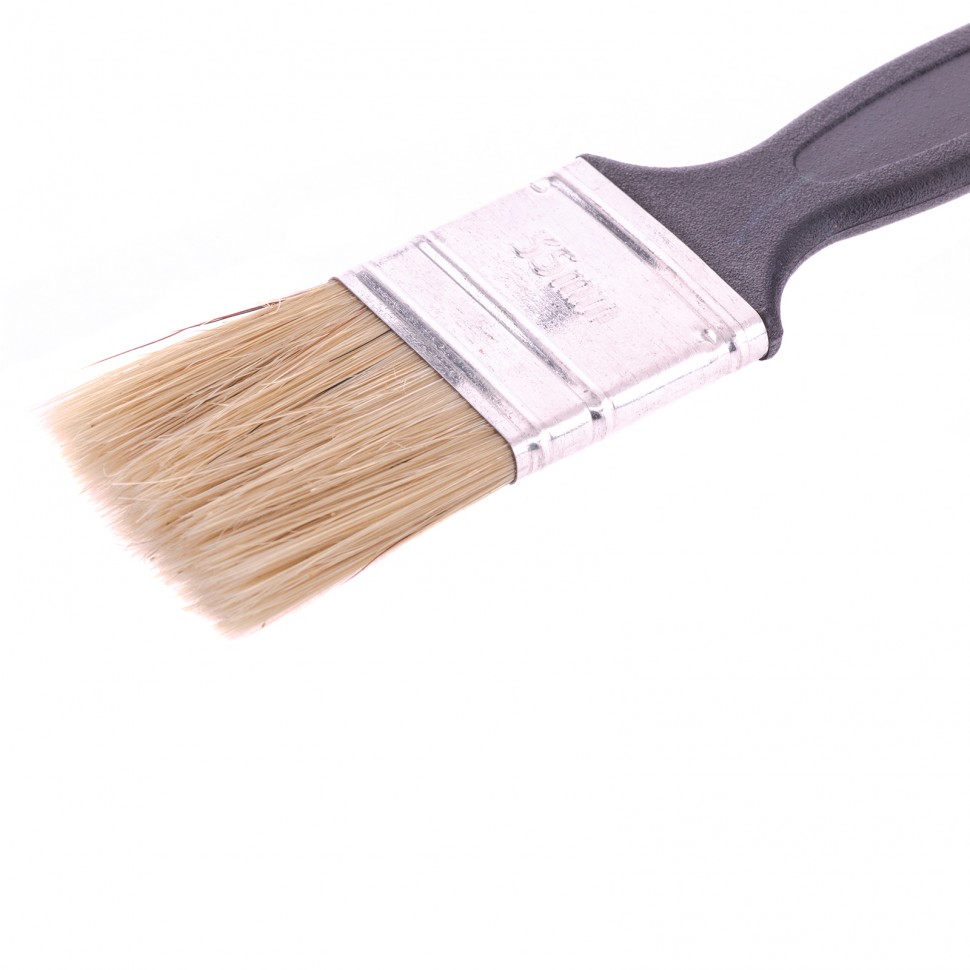 Кисть флейцевая "Стандарт", 35 х 6 мм, натуральная щетина, пластиковая ручка Сибртех (82503)