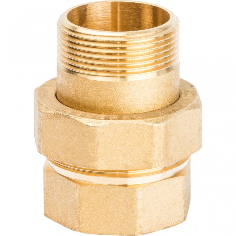 Американка ВН 1"1/2 латунь STOUT плоская прокладка