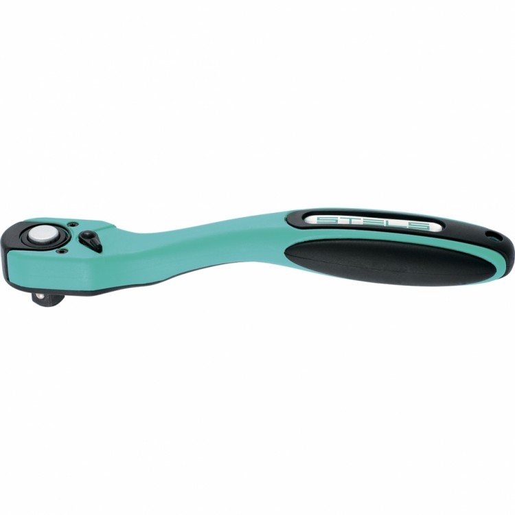 Ключ-трещотка 1/4, 72 зуба, с быстрым сбросом, CrV, двухкомпонентная рукоятка Stels (14028)