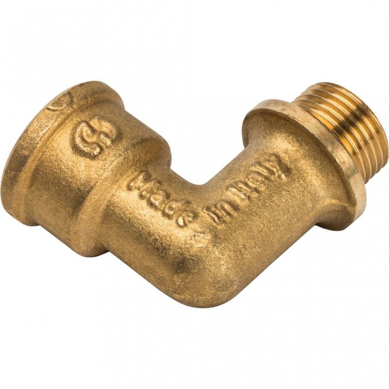 Угол резьбовой ВН с упором 3/8" латунь STOUT