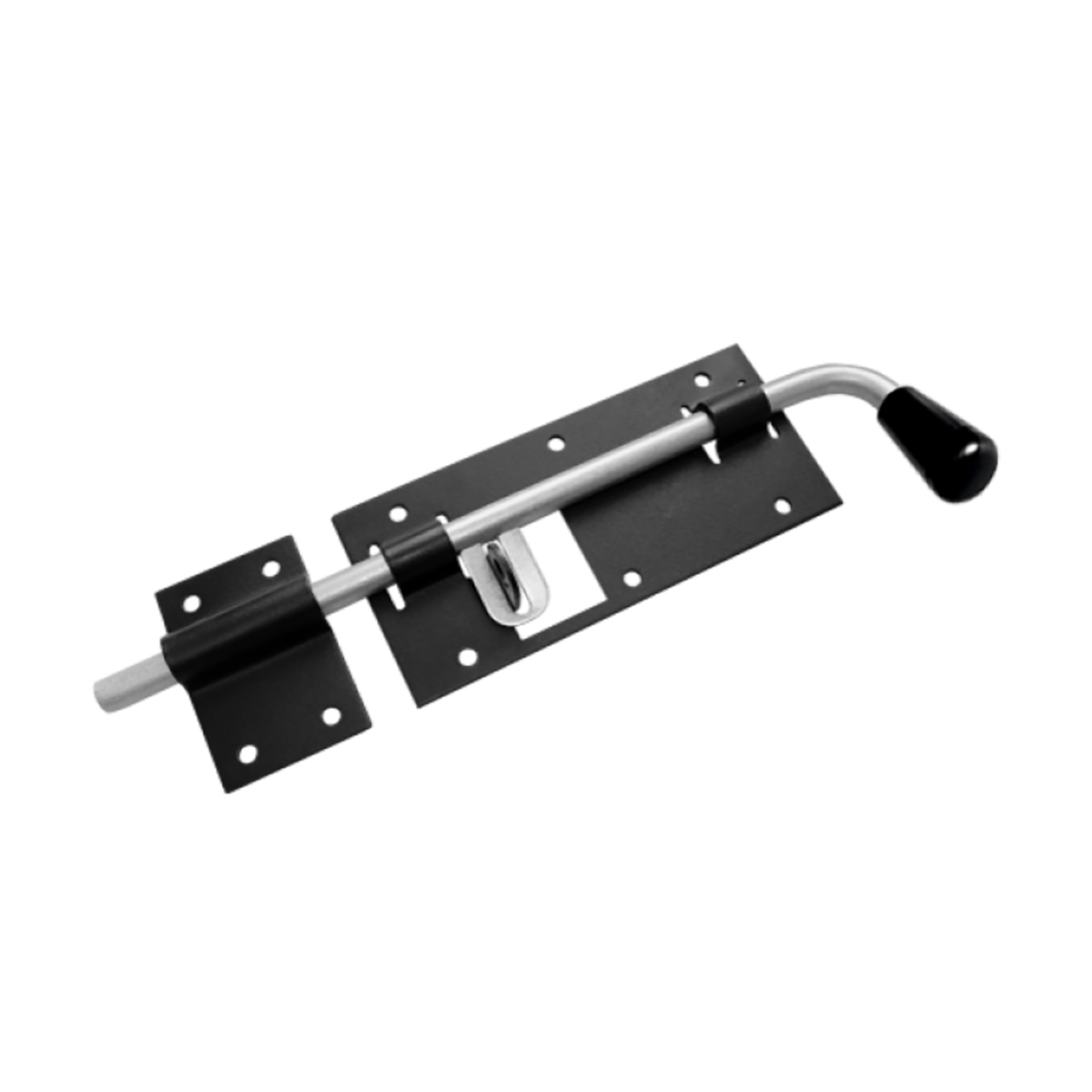 Засов с пружиной 400 мм черный (5) домарт