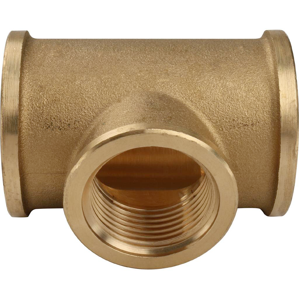 Тройник резьбовой ВР 1" x 3/4" x 1" латунь TIEMME