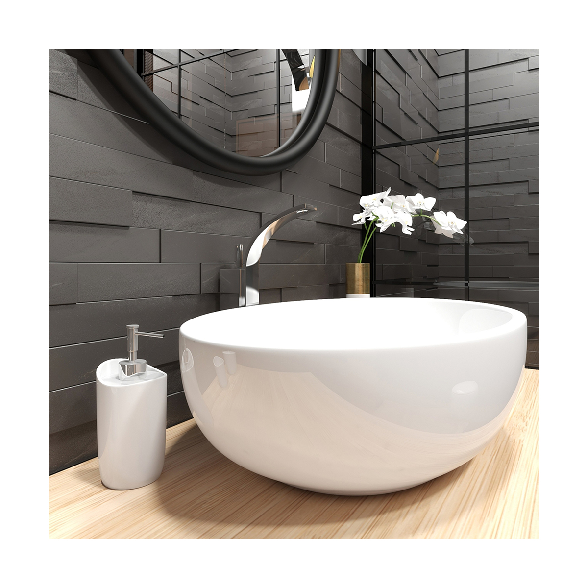 Раковина накладная "ringo slim 53" белая "sanita luxe"  wb.ct/ringo/53-n.slim/wht.g/s1