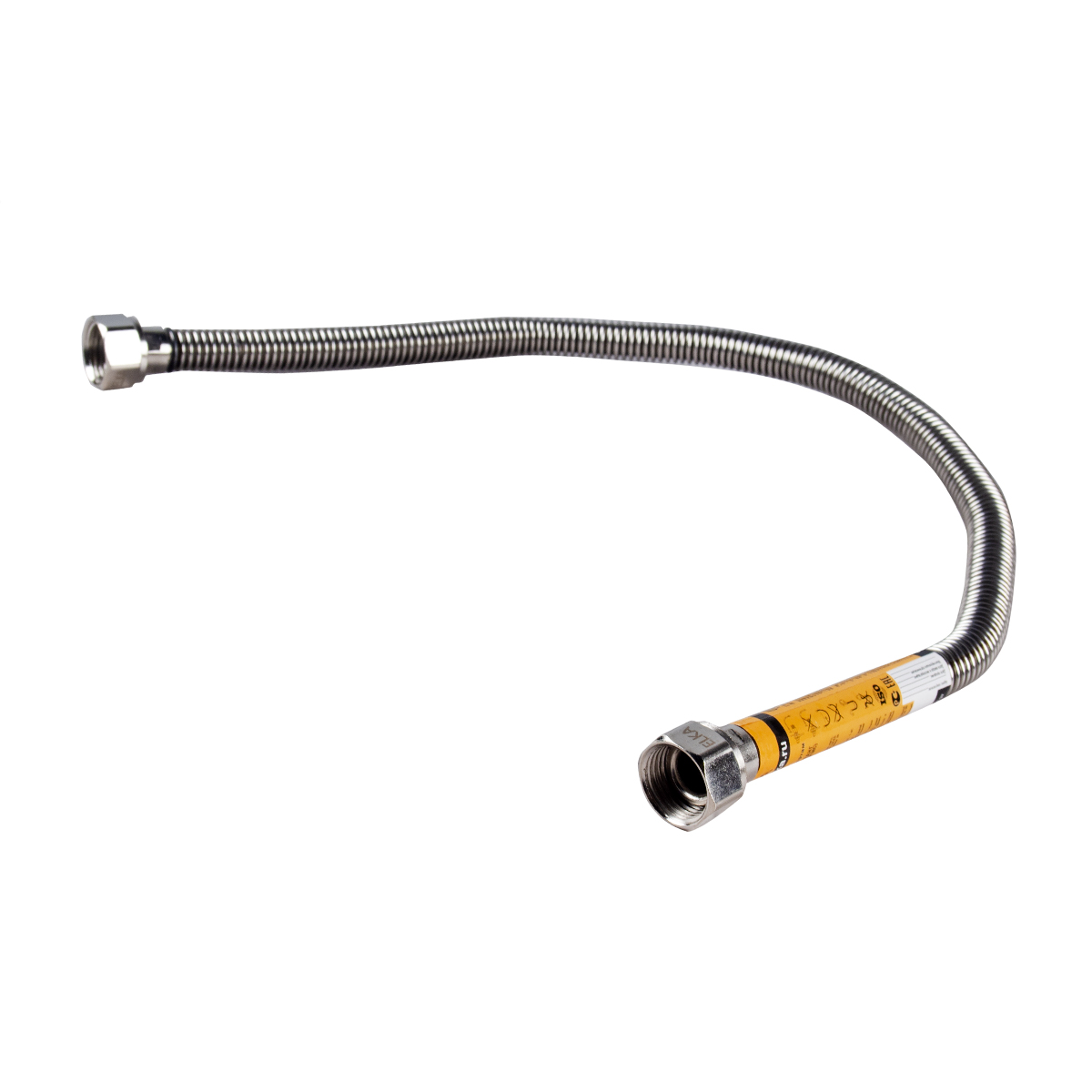 Подводка сильфонная для газа 1/2"  60 см гайка-гайка  (1/50) "elka"