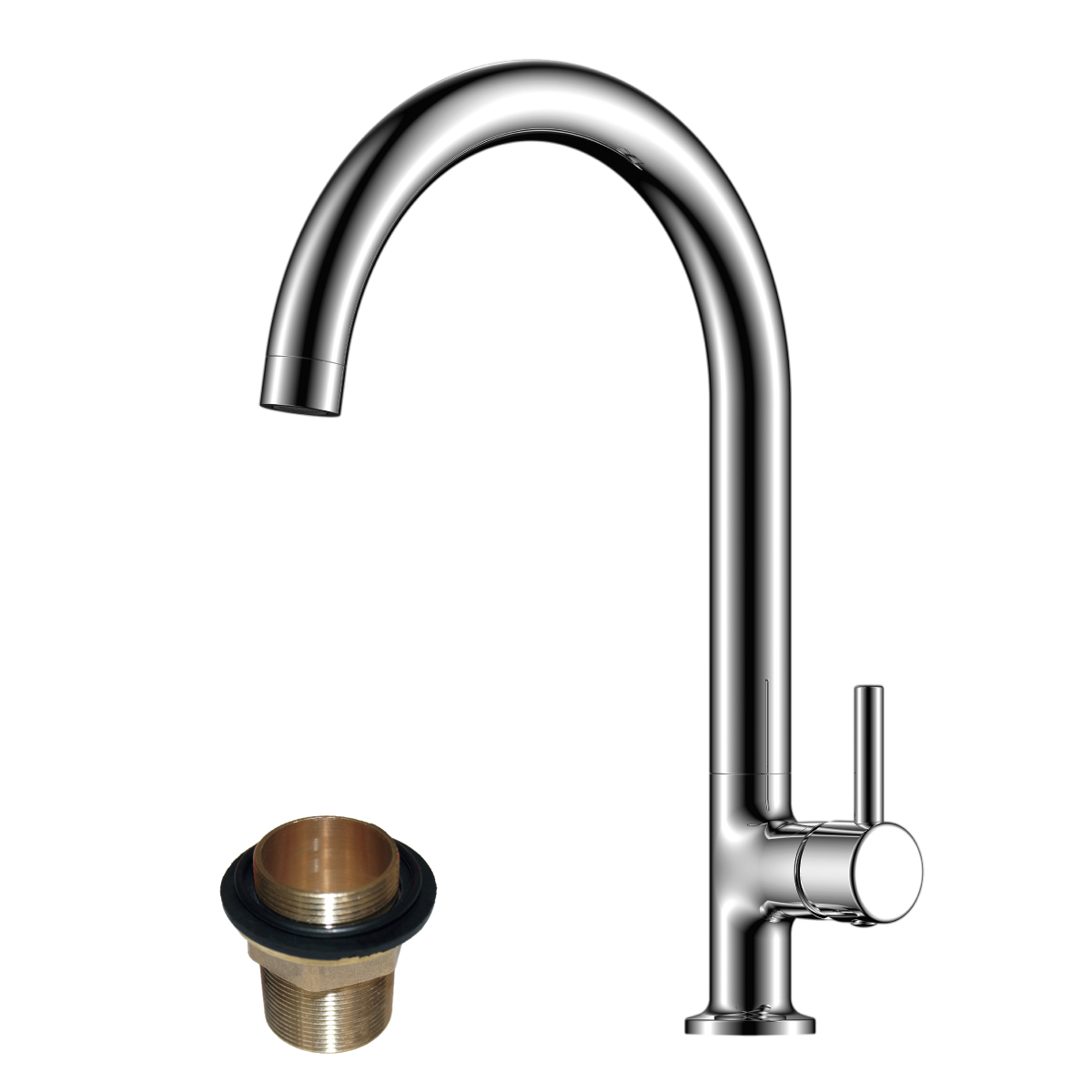 Смеситель для кухни  x25-23u  высокий поворотн. излив (1/12) "rossinka"