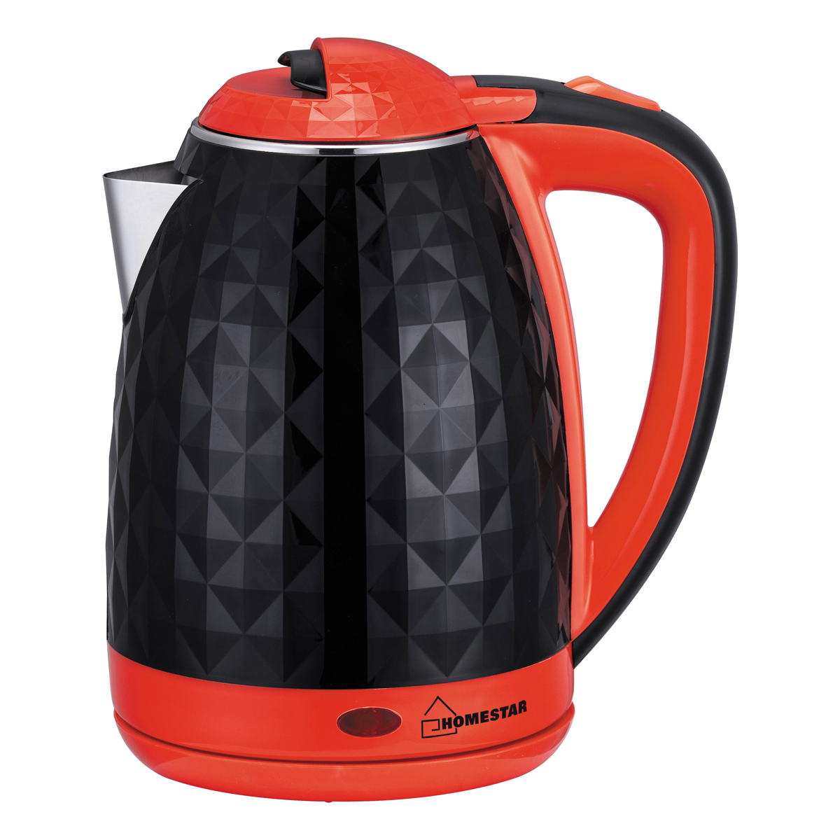 Чайник электр. "homestar" hs-1015 1,8 л (1/12) пластик, двойной корпус (черно-красный)