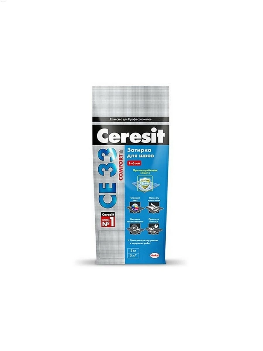 Затирка Ceresit СЕ 33 для узких швов, светло-коричневый (2кг)