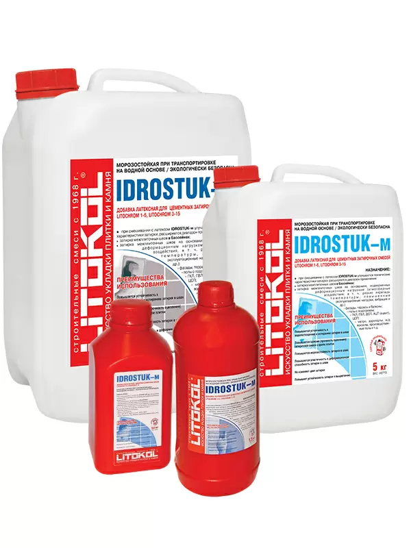 Litokol Idrostuk-M / Литокол добавка латексная для цементных смесей