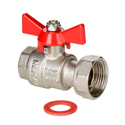 Кран шаровый с накидной гайкой 3/4" x 1" ВВ бабочка VALTEC