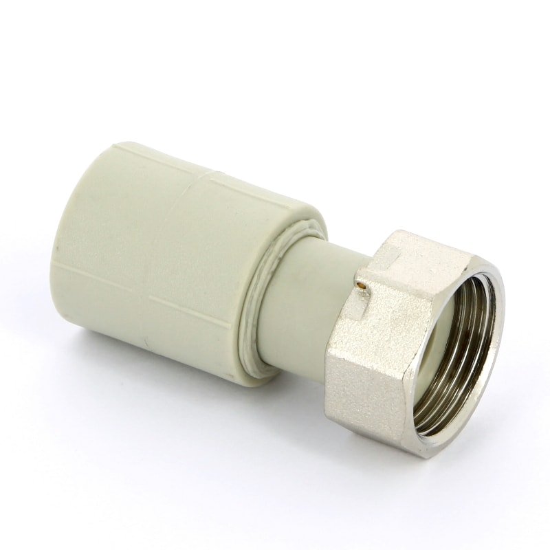 Муфта сварка-В 25 x 3/4" с накидной гайкой пломбируемая PP-R FV-PLAST серый