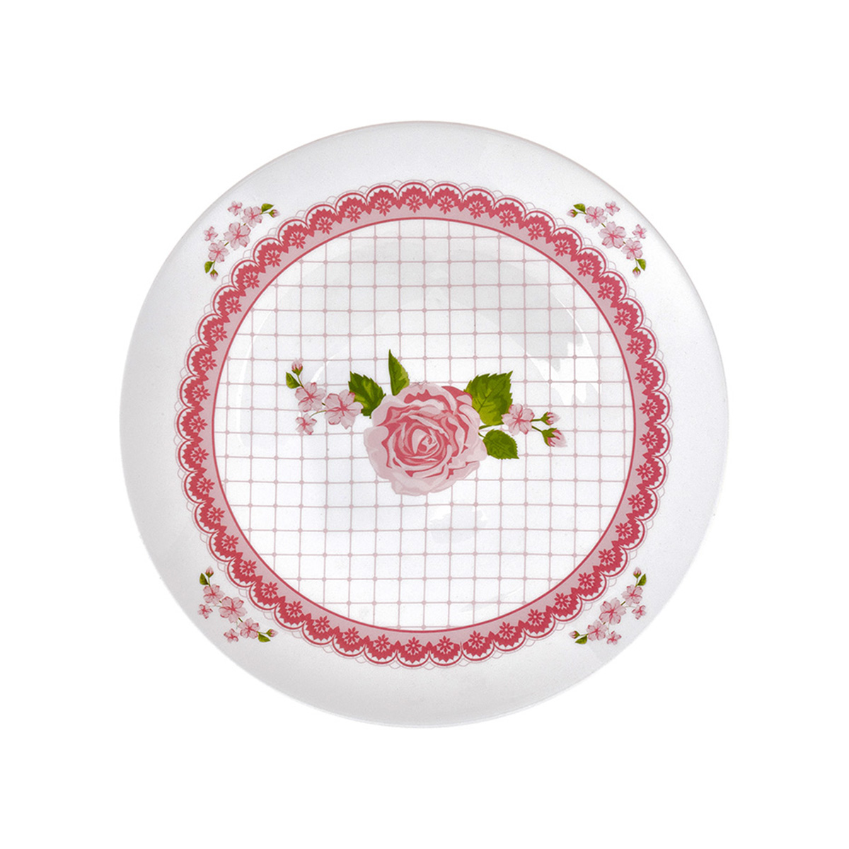 Тарелка обеденная "royal garden" bernadotte 26,5 cм, опаловое стекло (6/36) rg007rc