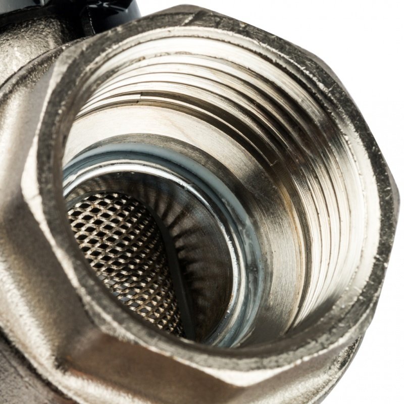 Кран шаровый STOUT ВВ 1" с фильтром, бабочка