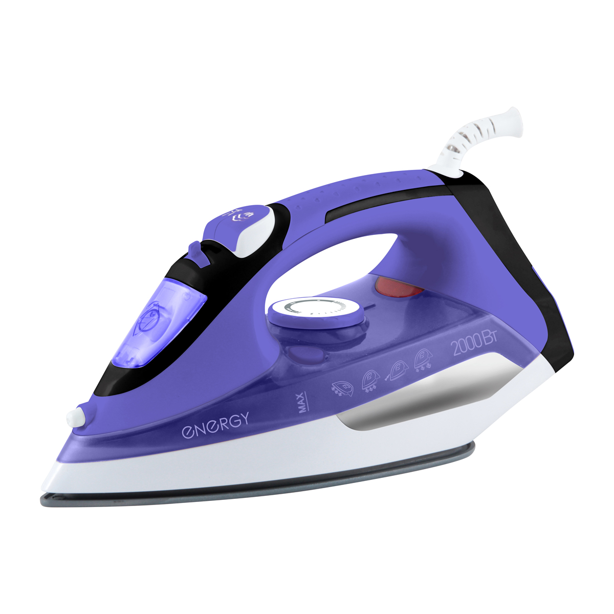 Утюг "energy" en-314  2000 вт подошва керамич. (1/10) фиолетовый