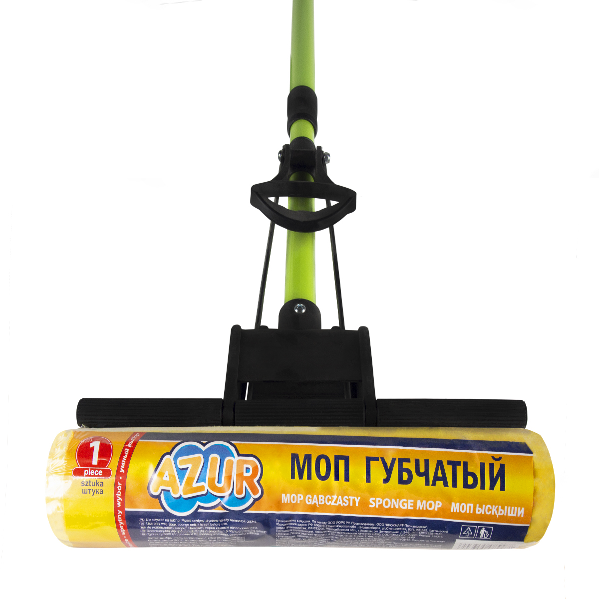 Швабра губчатая топ моп "azur" с отжимом (1/24) "york"