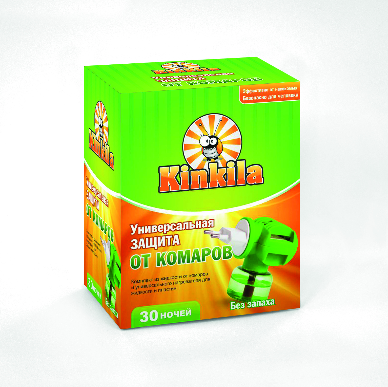 Средство от комаров "кинкила" комплект жидк. 30 ночей + фумигатор (1/24)
