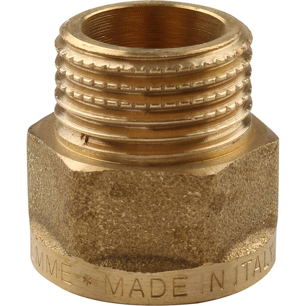 Переходник резьбовой ВН 1/2" x 3/8" латунь TIEMME