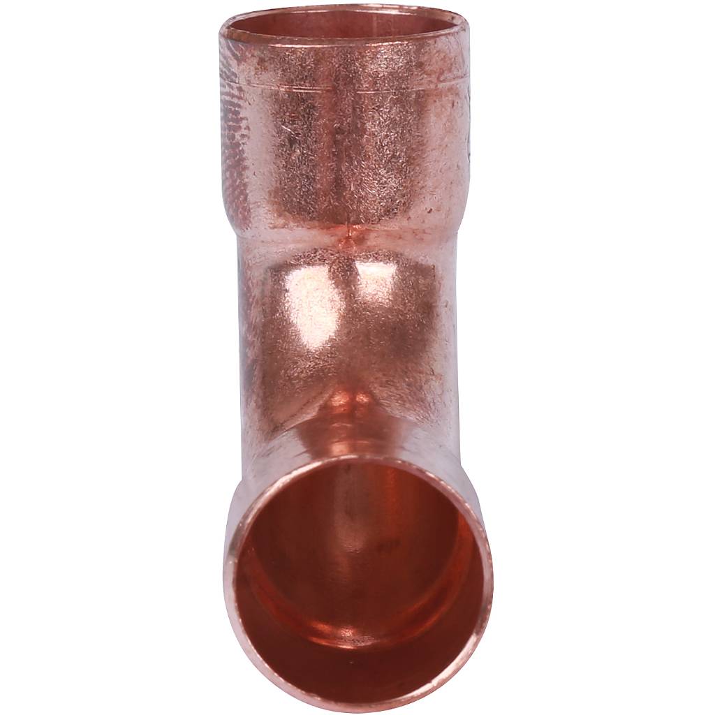 Отвод двухраструбный 15 мм / 90° под пайку медный SANHA 15002A15E