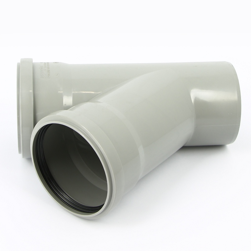 Тройник канализационный 110 х 110 (45°) двухраструбный OSTENDORF