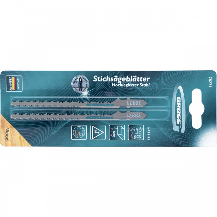 Полотна для электролобзика  по дереву, 2 шт, ( 3182 ) Gross (78271)