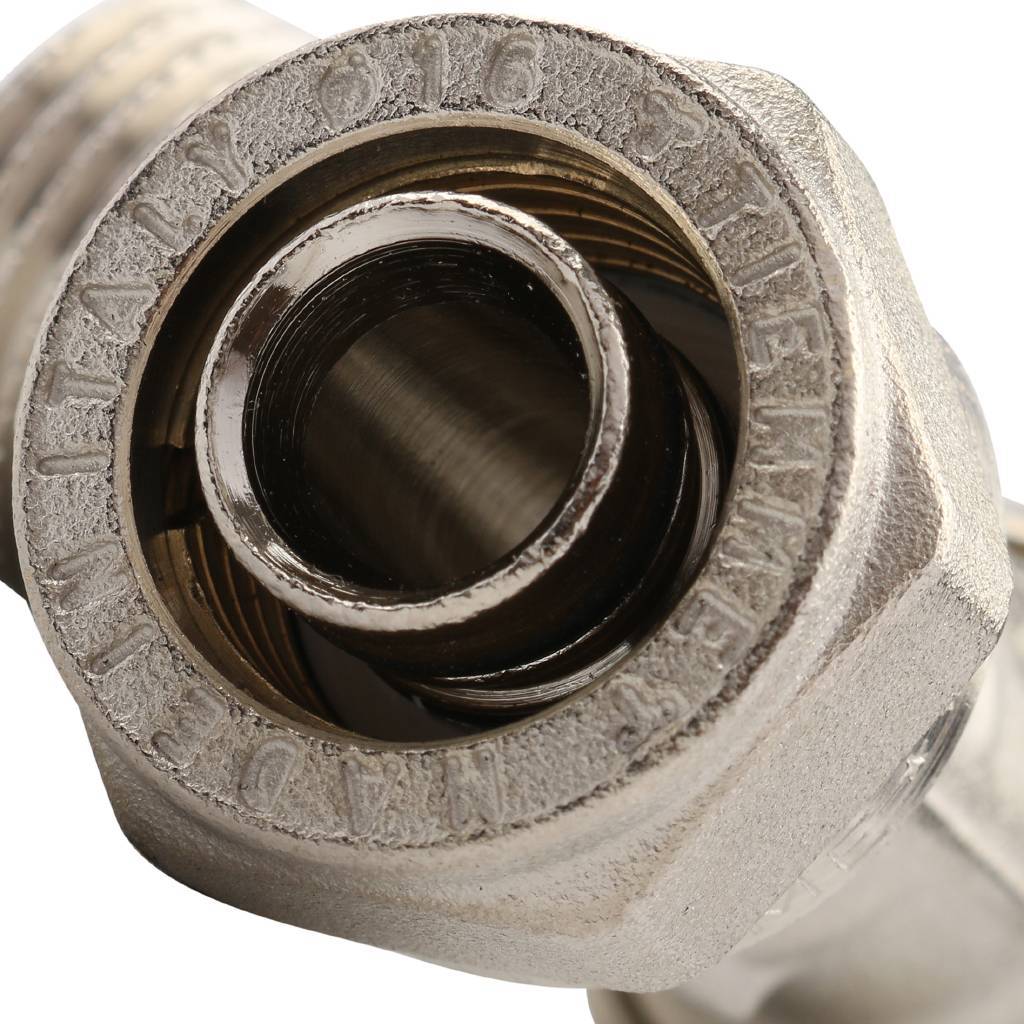 Тройник переходной 16 x 1/2" x 16 НР обжимной TIEMME для металлопластиковых труб