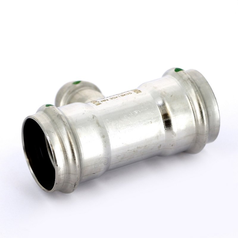 Тройник пресс 35х18х35 нержавеющая сталь Sanpress Inox VIEGA