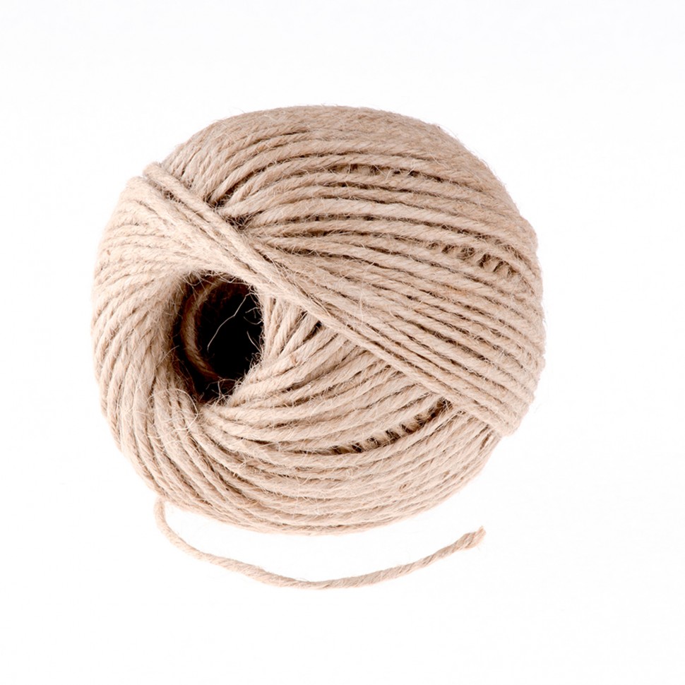 Шпагат джутовый, 2.5 мм, L 60 м, 5-ниточный , Сибртех (93882)