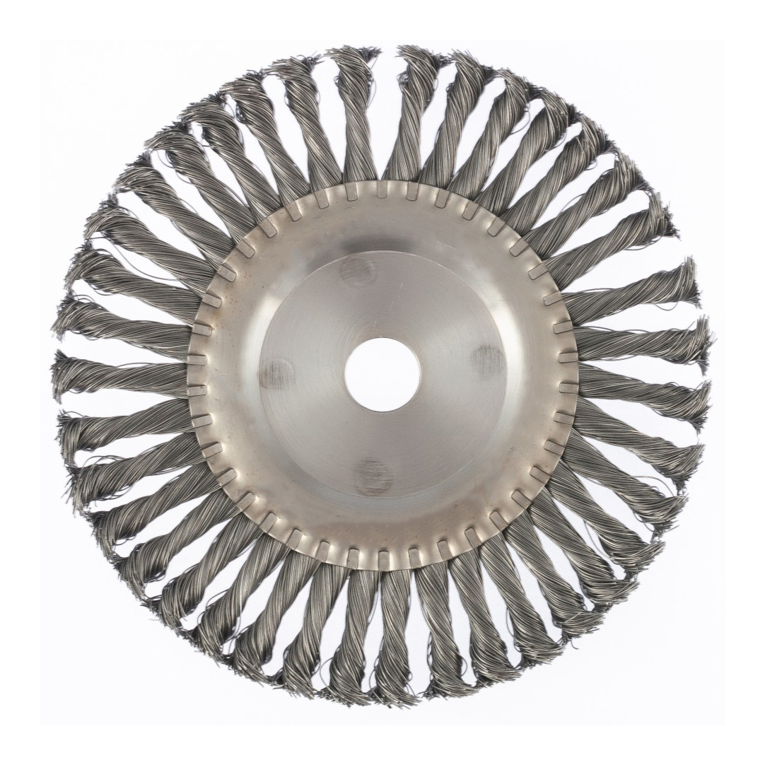 Щетка для ушм плоская 200 х 22,2 мм, кручен. провол. 0,5 мм (1/20) "кедр" 150-0200