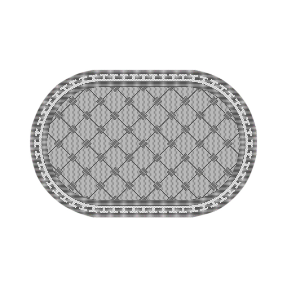 Ковер циновка "эко" 0,6*1,1 м  77022/55 овальный (1/10) "люберецкие ковры"