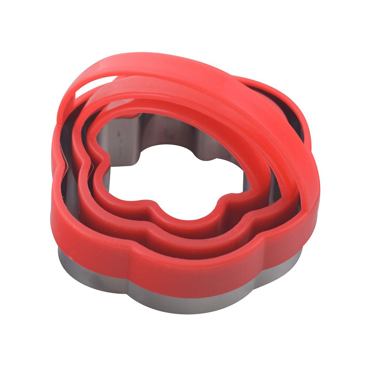 Формы кулинарные "цветочки" нержав. с пласт. ручками набор 3 шт. (1/12/144) "мультидом" an8-20