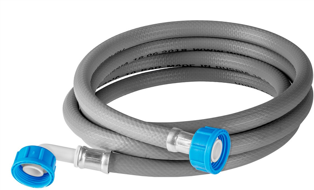 Шланг наливной для стир. машины 2 м гайка-гайка угловой (1/30) "вирпласт"