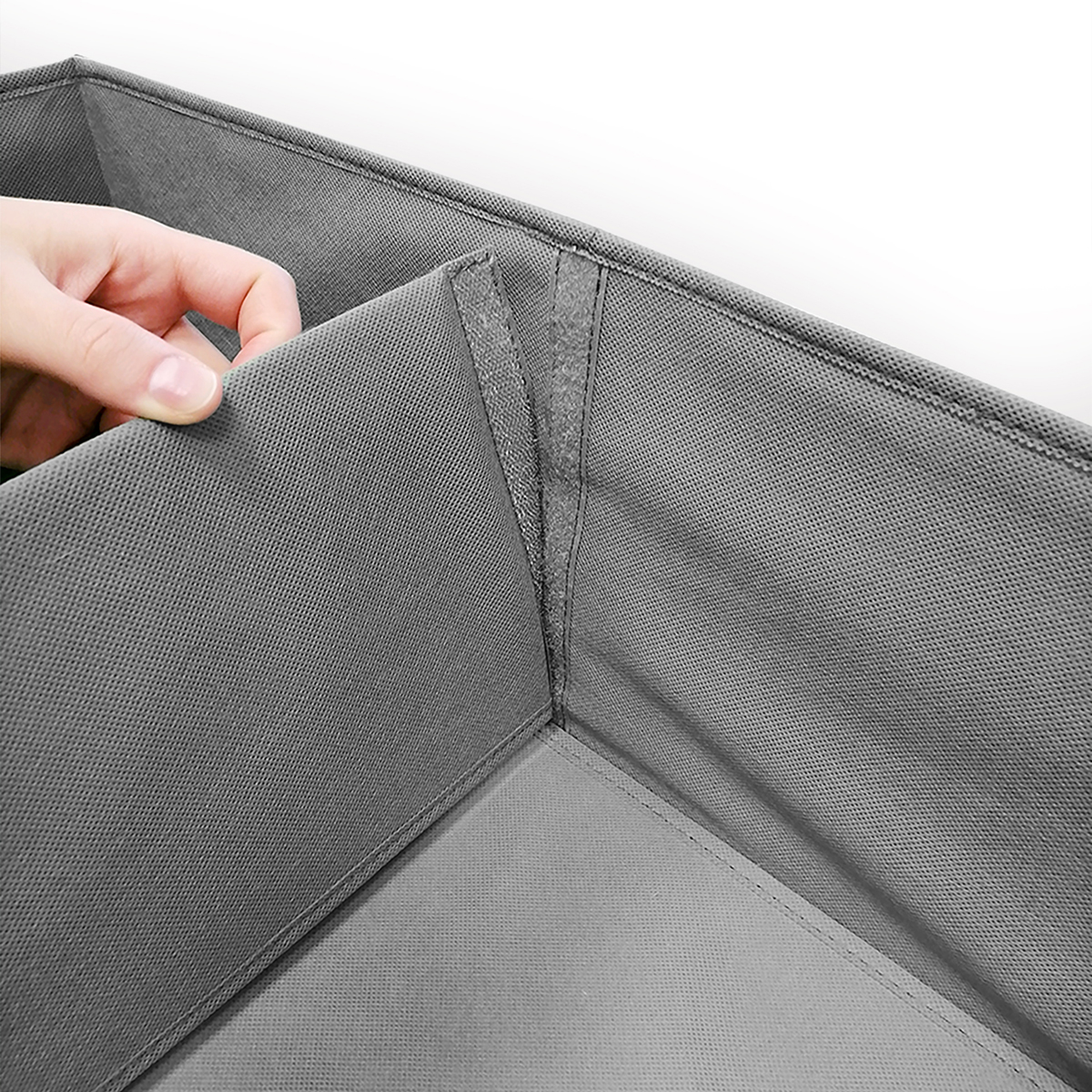 Короб для хранения "classic grey" 2-х секционный 50*30*20 см (1/10) "valiant" cg-box-l2