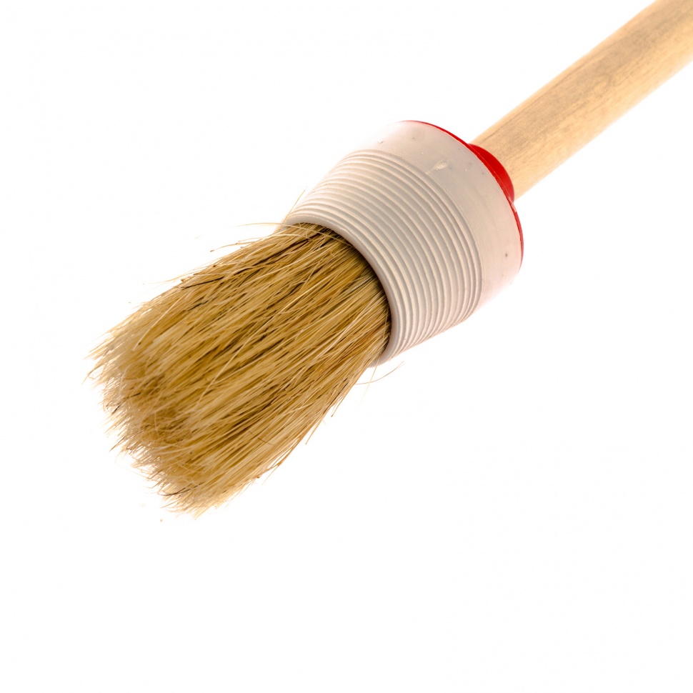 Кисть круглая № 6 (30 мм), натуральная щетина, деревянная ручка MTX (82076)