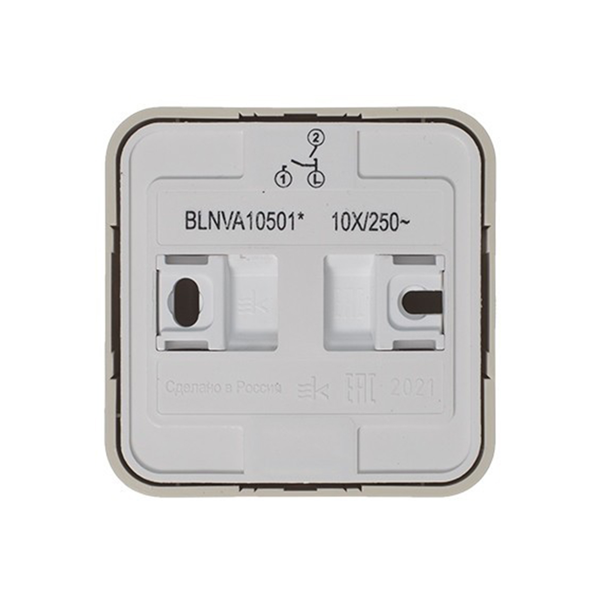 Выключатель открыт. уст. "blanca" 2-х кл. 10а, бежевый (1/15/30) "schneider"