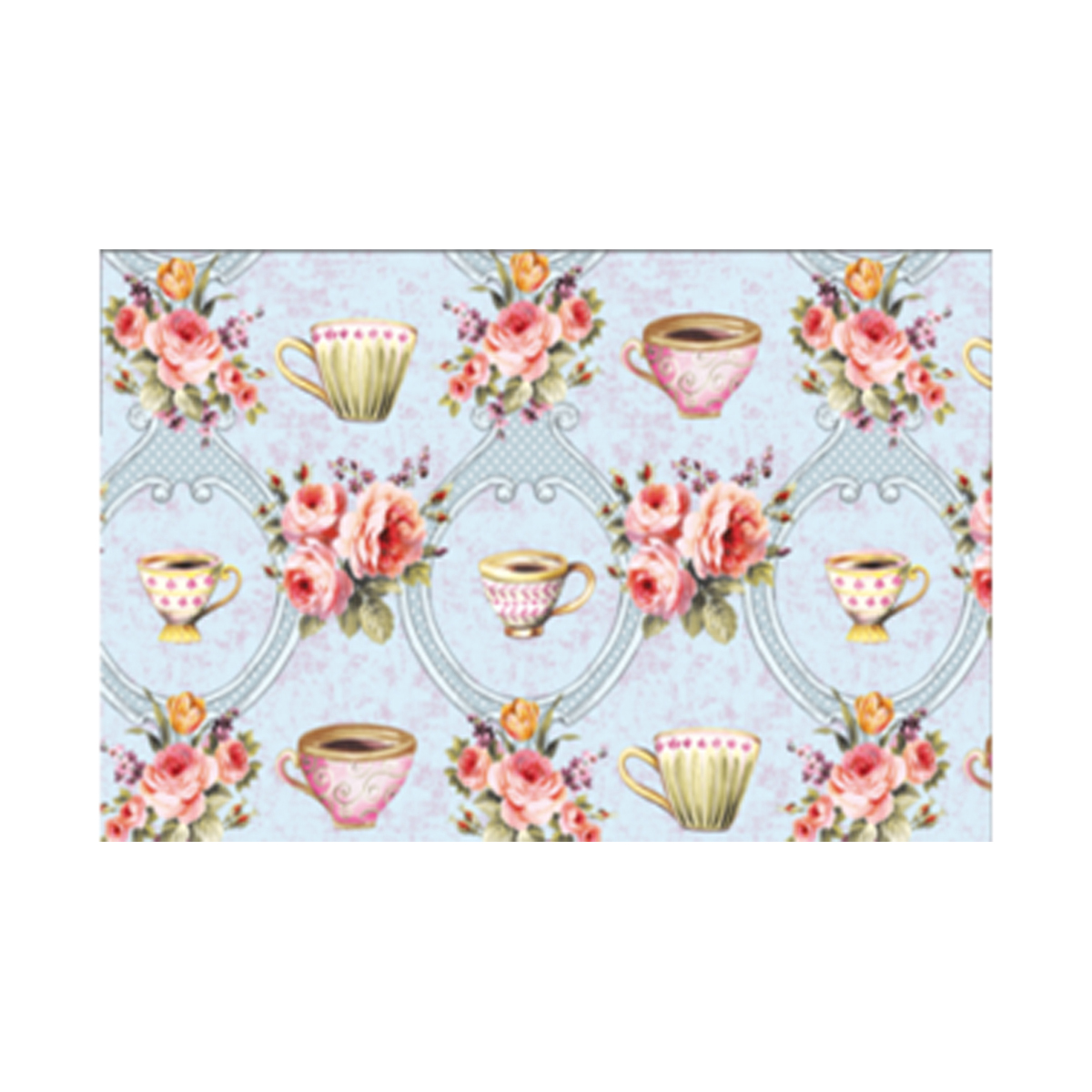 Клеенка пвх основа нетканая 135 см  рулон 20 м (1)  "major" 461/1 (голубой)